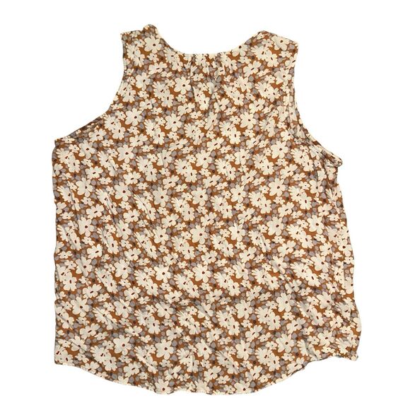 Sonoma Printed Sleeveless Blouse Women's Size XXL Floral Summer Workwear Casual - Picture 2 of 3